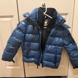 SAM. Shiny Blue Kids Puffer Jacket